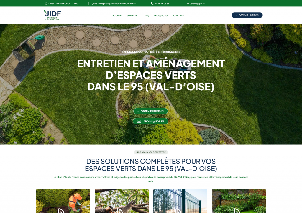 Création de site internet 95 - réalisation BENEFITS WEB