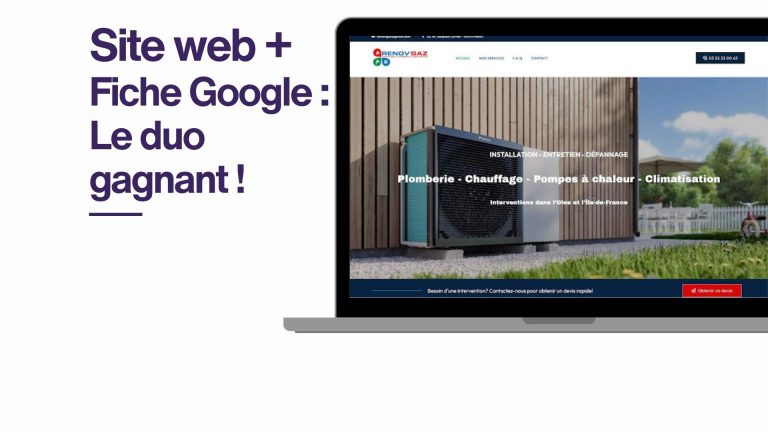 Création de site internet dans le 95 Val-d’Oise : Site internet et fiche d’établissement Google, le duo gagnant