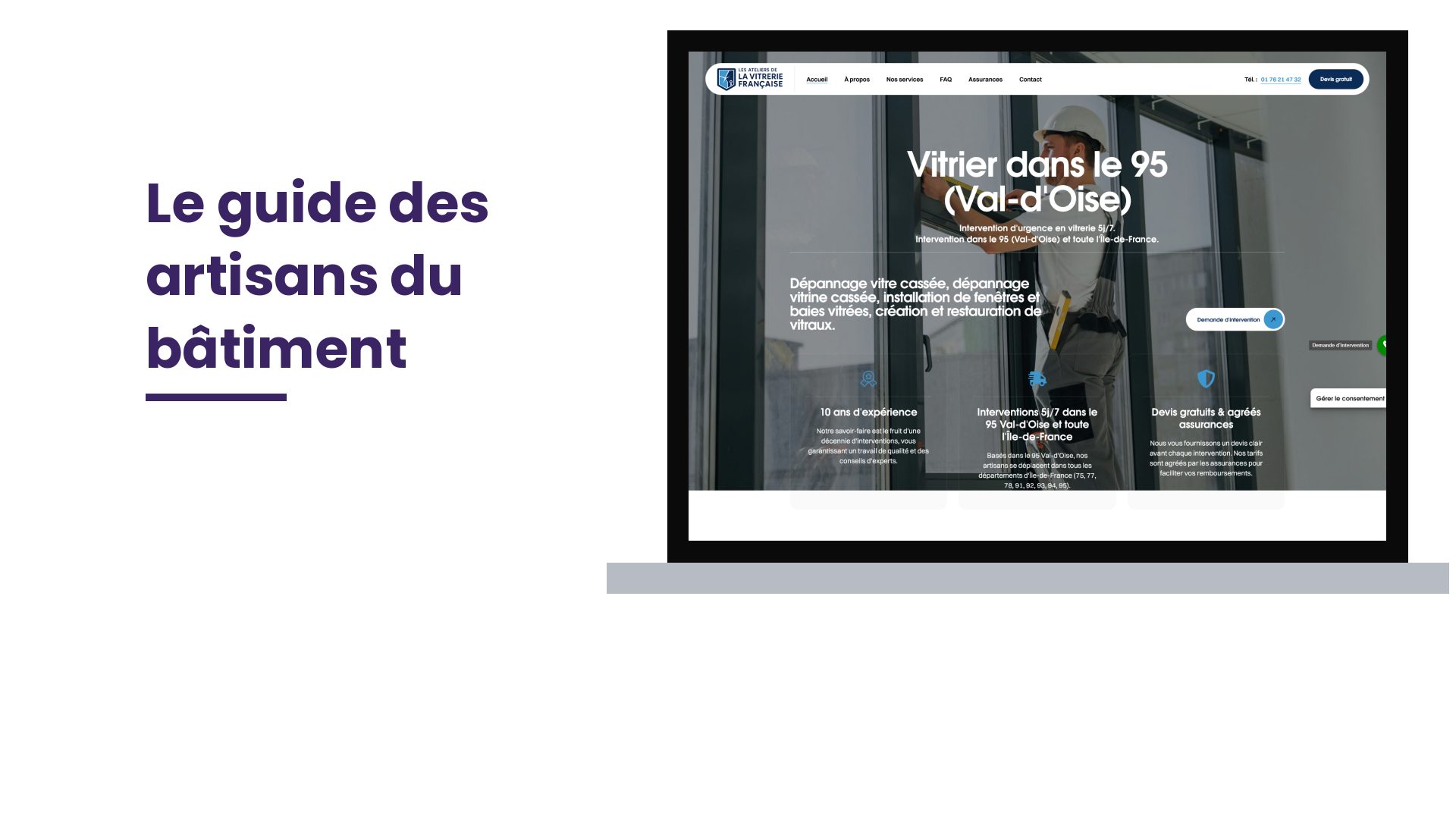 Création de site internet 95 Val-d’Oise : le guide des artisans du bâtiment