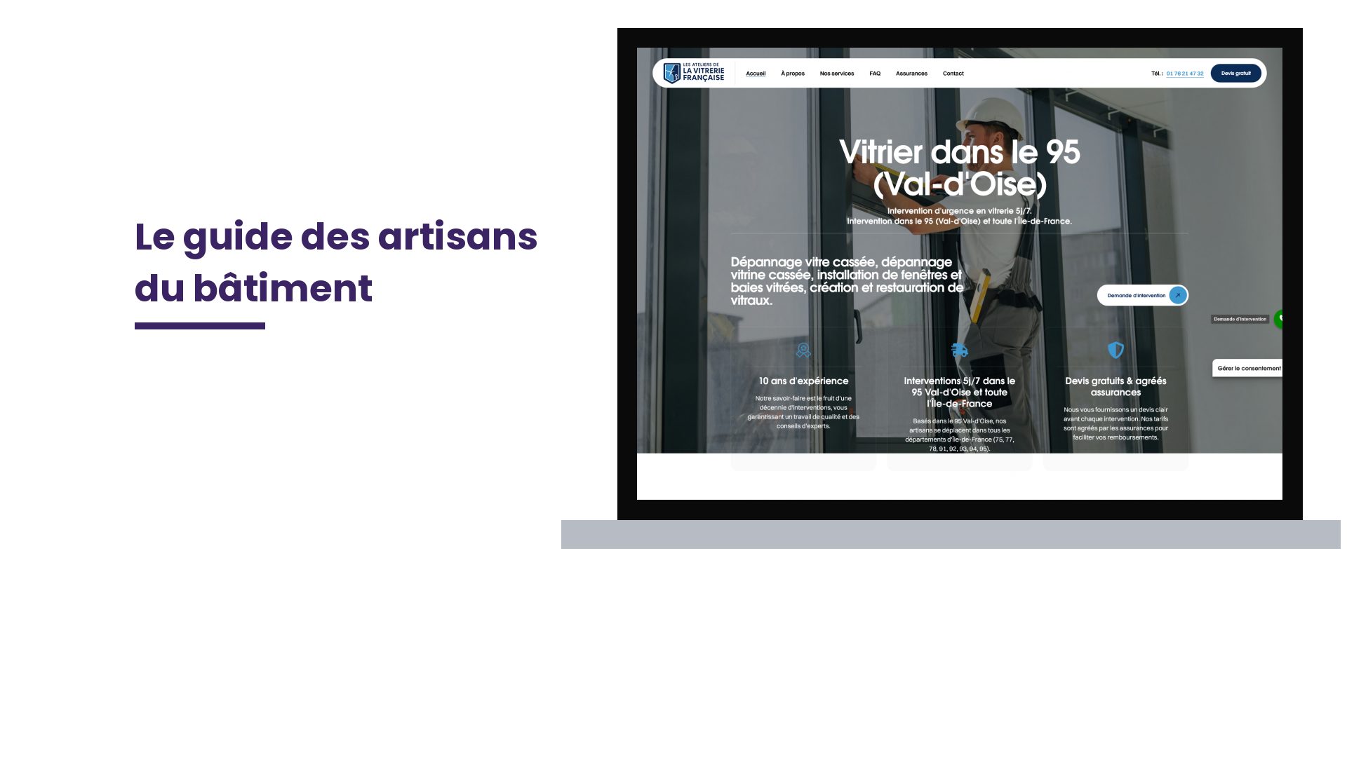 Création de site internet 95 Val-d’Oise : le guide des artisans du bâtiment