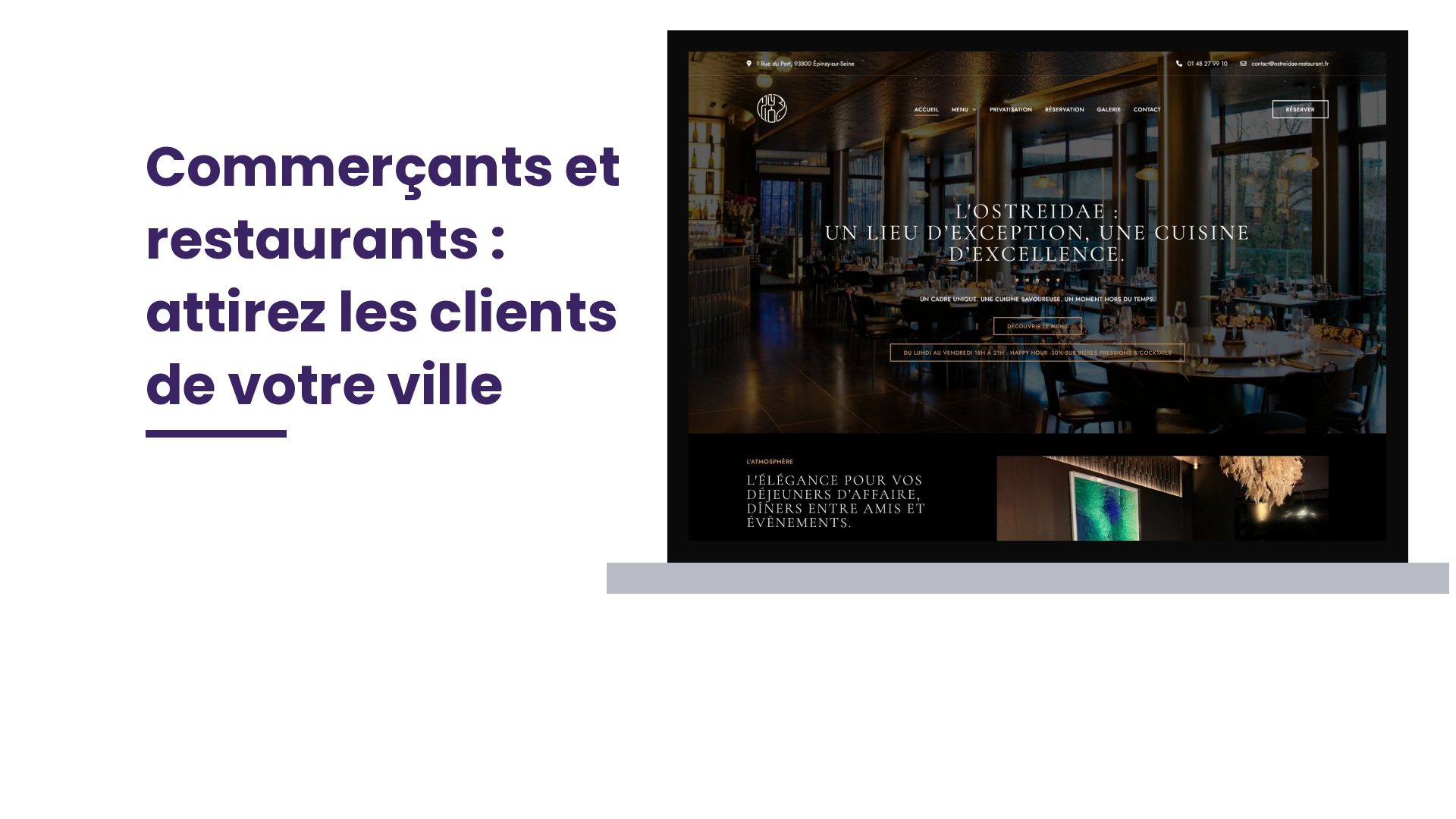 Création de site internet 95 Val-d’Oise : commerçants et restaurants