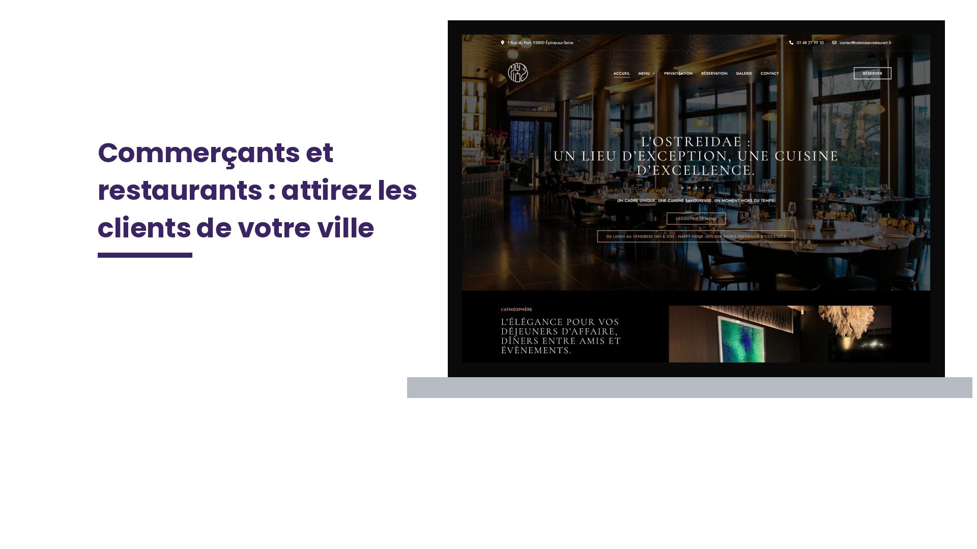 Création de site internet 95 Val-d’Oise : commerçants et restaurants